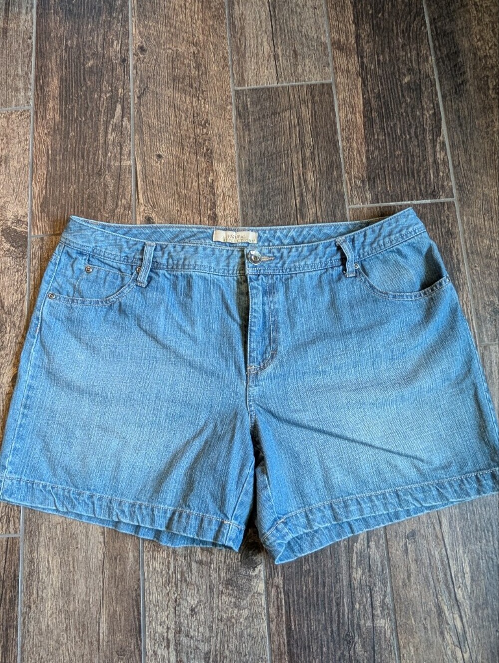 Natural Reflections Women's Denim Jean Shorts Relaxed Size 18